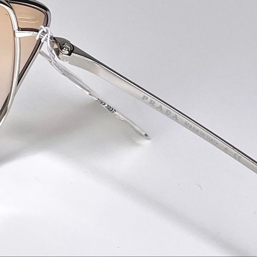 PRADA Sunglasses NEW PR 65VS-1BC232 Silver / Pink Gradient Orange NEW - Picture 12 of 13